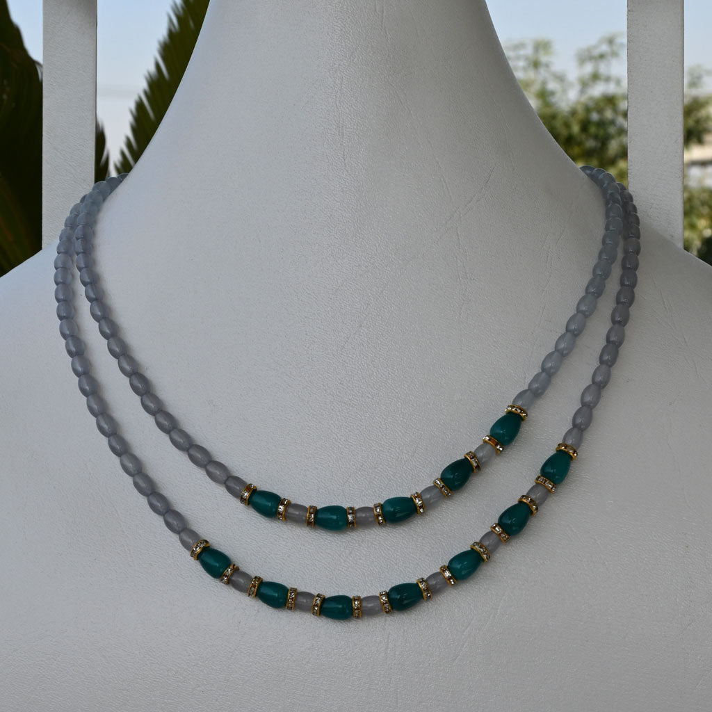 Turquoise& Sterling Pearls Mala