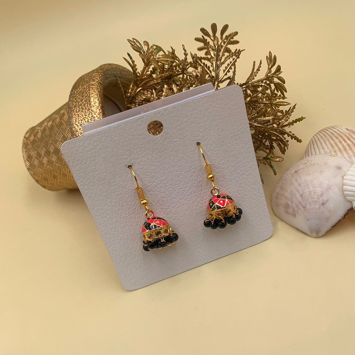 Indian Meenakari Jhumki Earrings