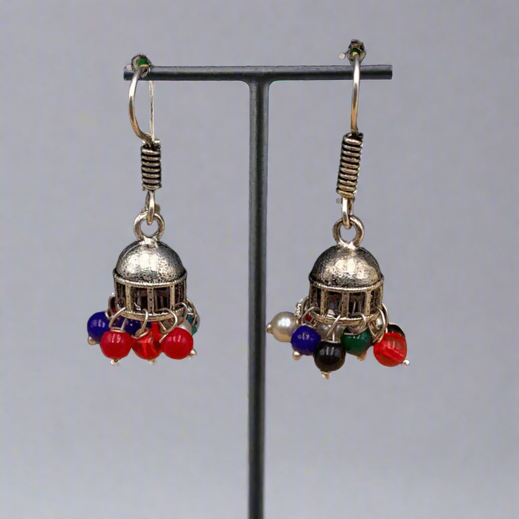 Indian Oxidised Jhumki Earrings