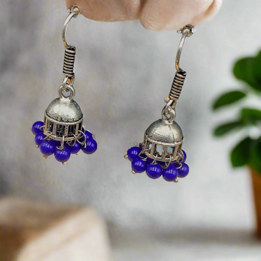 Indian Oxidised Jhumki Earrings