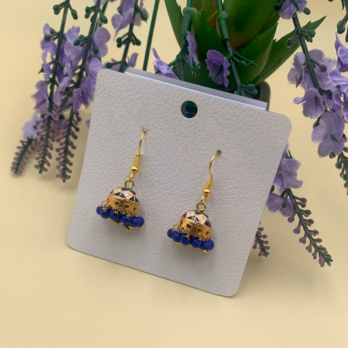 Indian Meenakari Jhumki Earrings