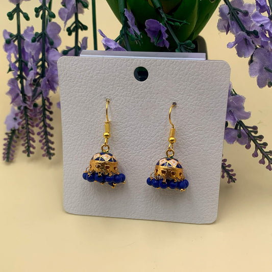 Indian Meenakari Jhumki Earrings