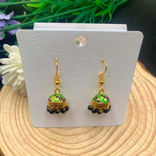 Indian Meenakari Jhumki Earrings