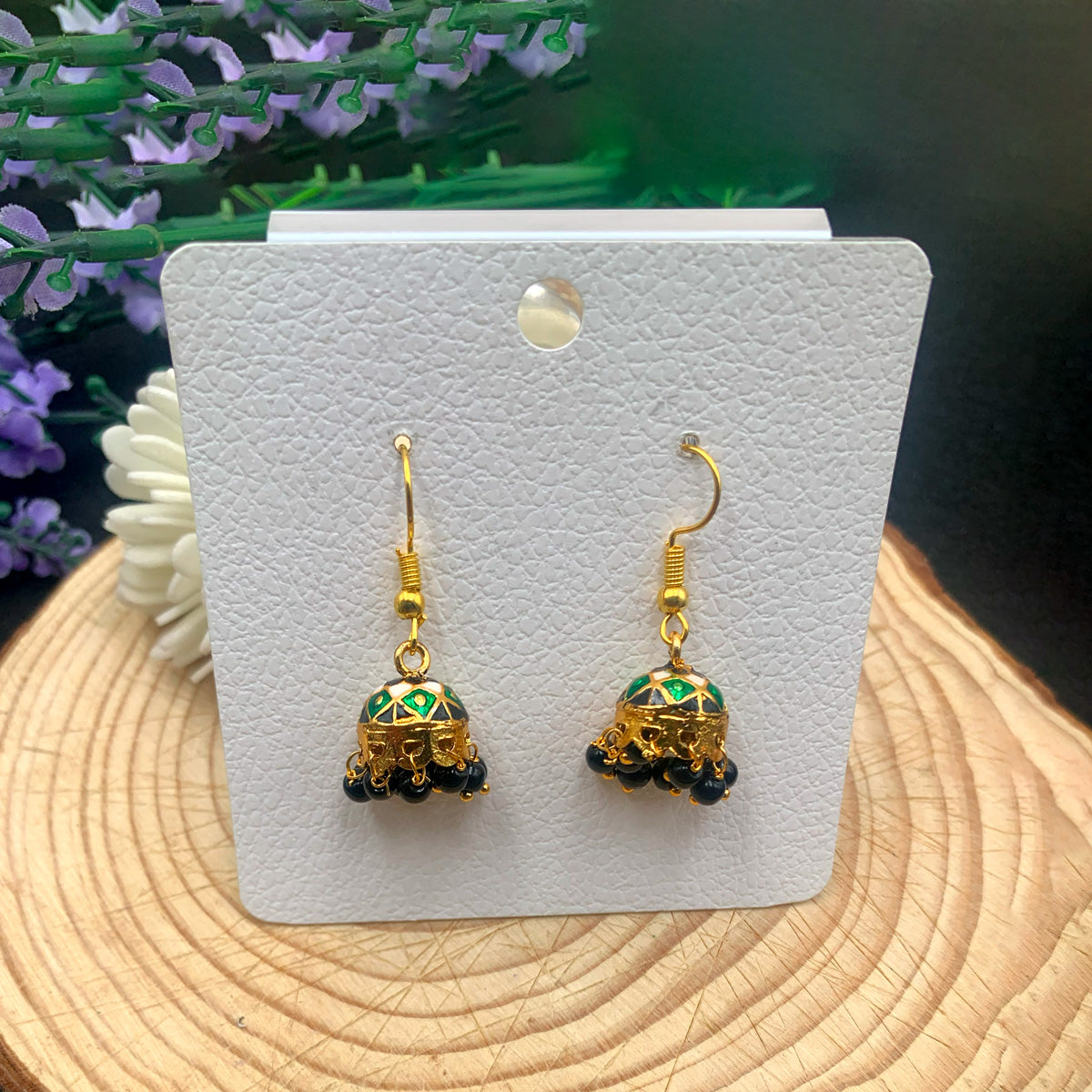 Indian Meenakari Jhumki Earrings