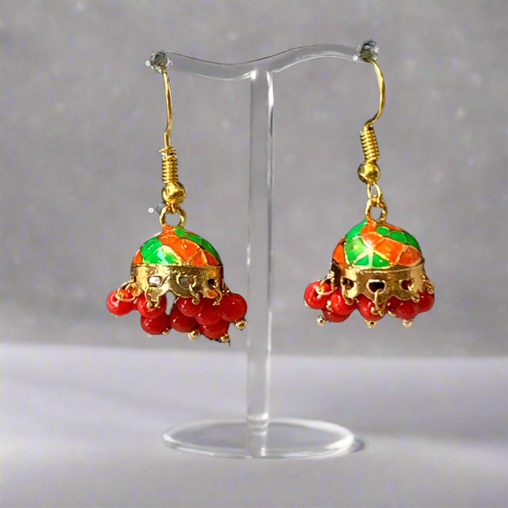 Indian Meenakajri Jhumki Earrings