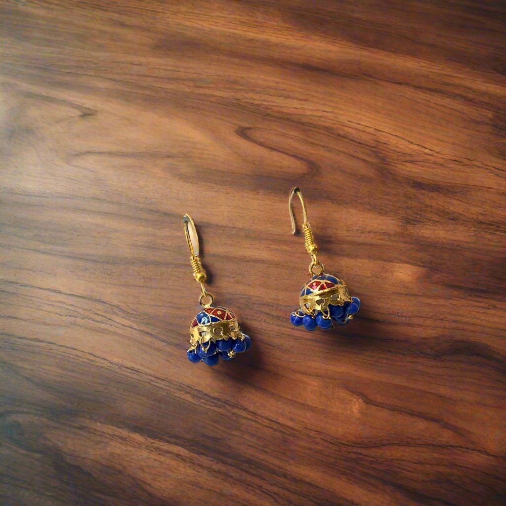 Indian Meenakari Jhumki Earrings