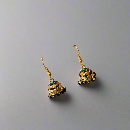 Indian Meenakari Jhumki Earrings