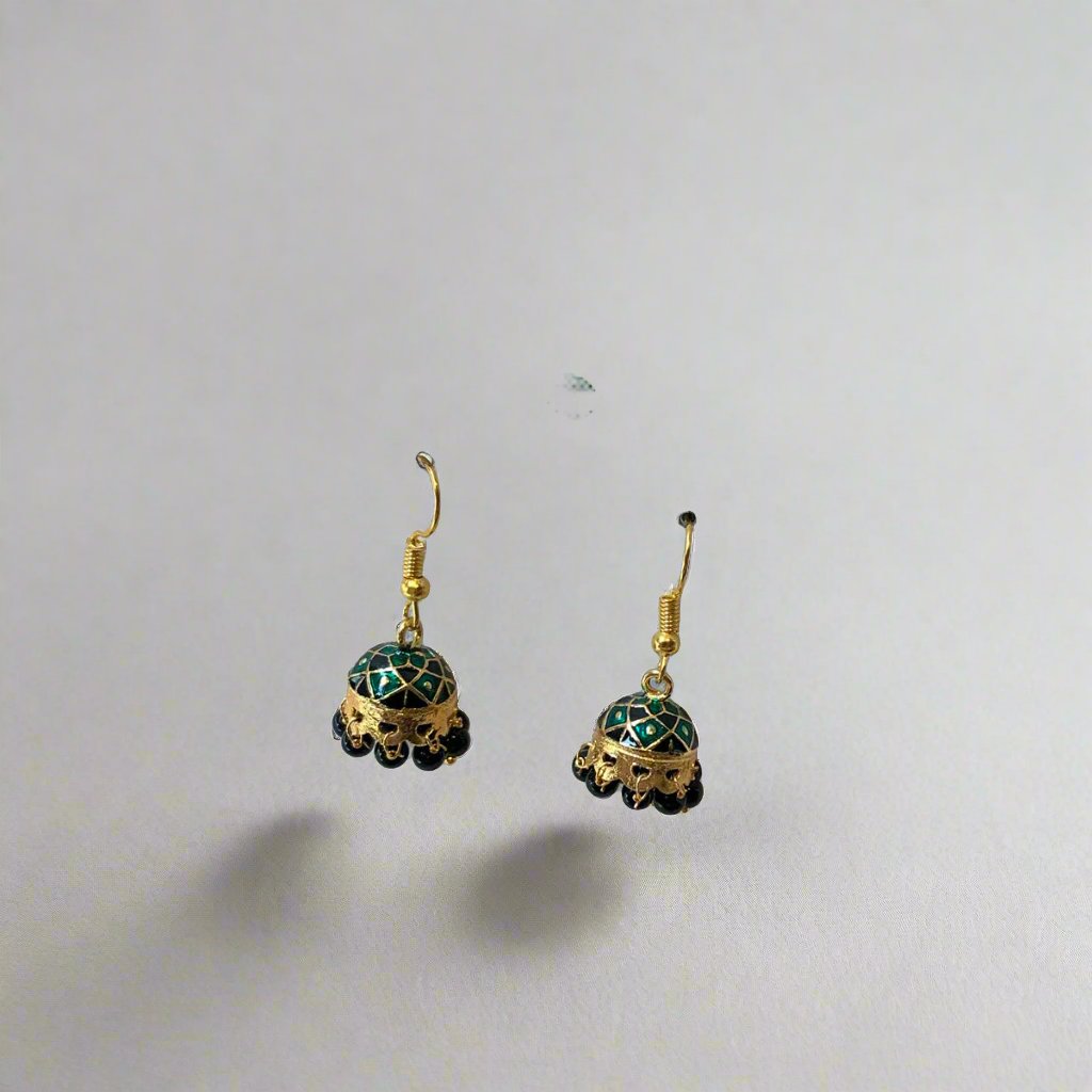 Indian Meenakari Jhumki Earrings