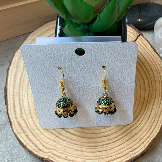 Indian Meenakari Jhumki Earrings