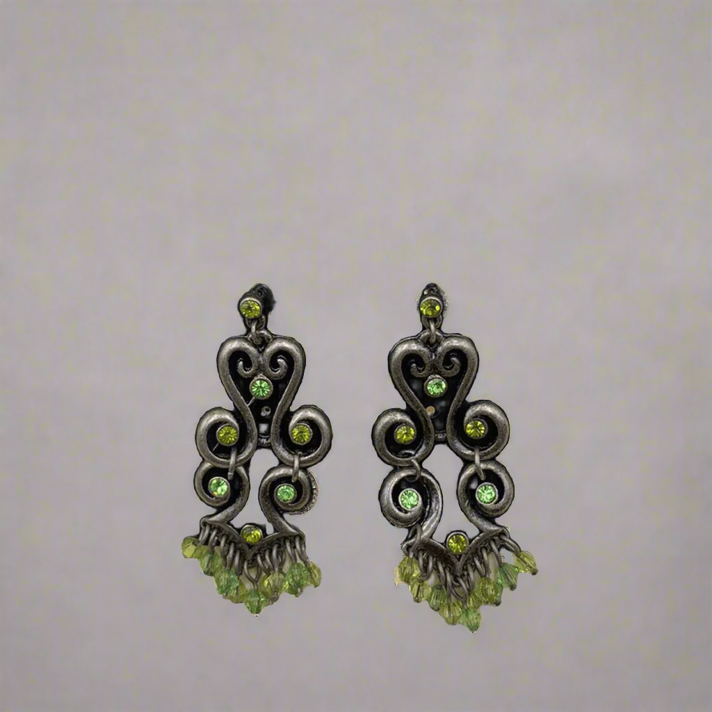 Chandeliers Tussles Oxidised Earrings