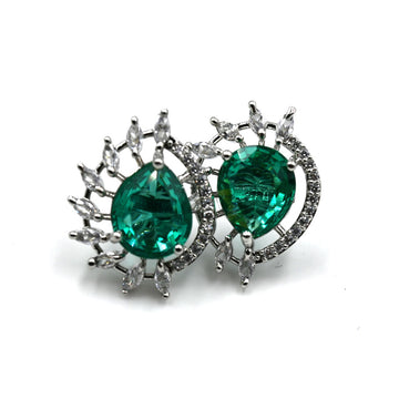 Emerald Zircon Earrings