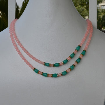 Turquoise& Sterling Pearls Mala