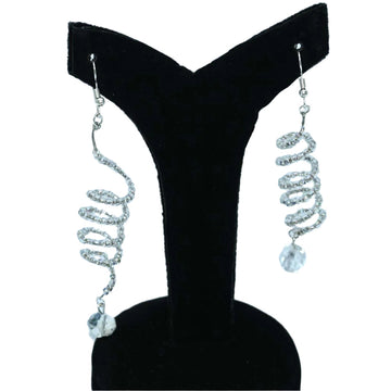 Silver Dome Flower Earrings