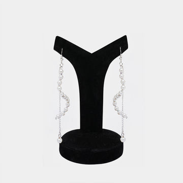 Vintage Hand Crafted Long Pearl Earrings