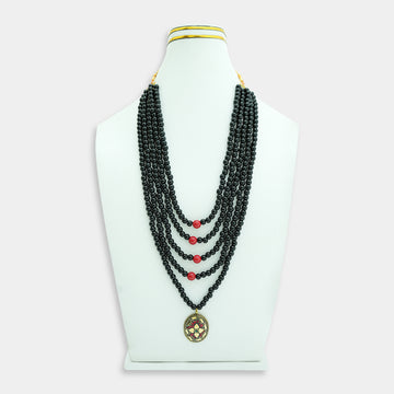 Turquoise Black Strand Mala