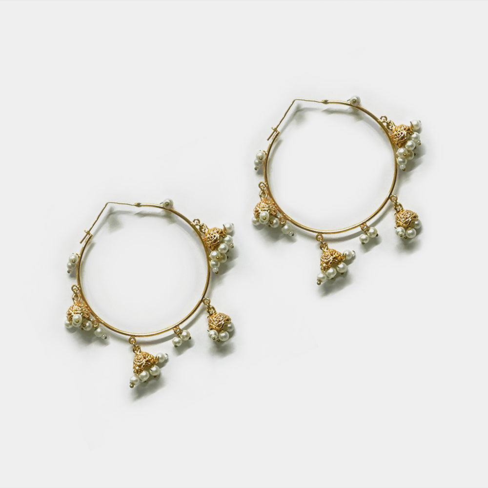 Indian Round Hoops Ring Bali Earrings