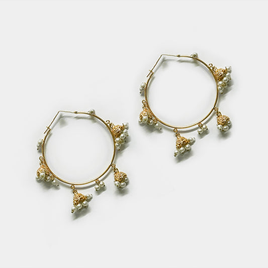 Indian Round Hoops Ring Bali Earrings