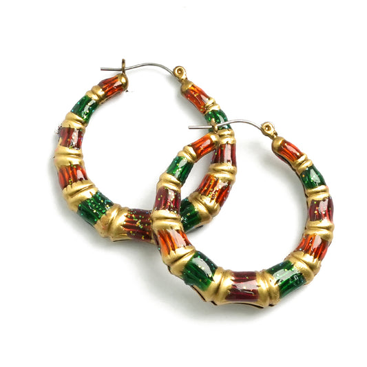 Elegant Large Hoops oxidized Earrings