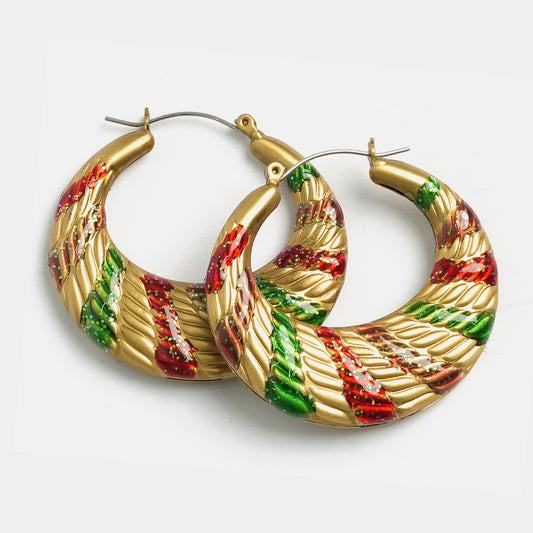 Elegant Large Hoops oxidized Earrings