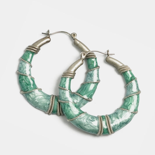 Elegant Large Hoops oxidized Earrings