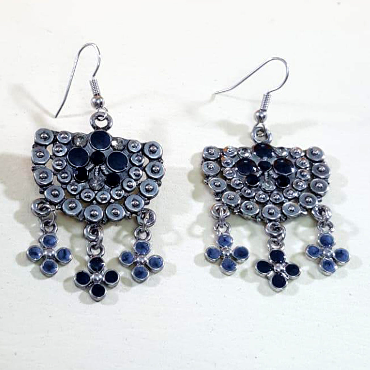 Dazzle Oxidised Earrings