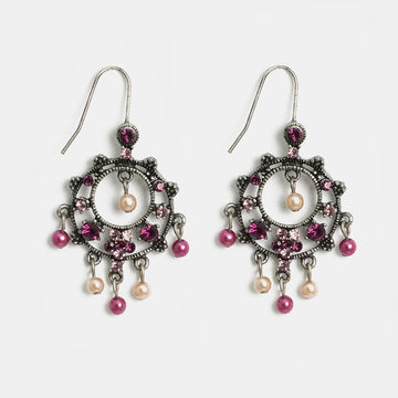 Emerald Oxidized Stones Earrings