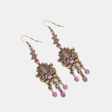 Chandelier Oxidized Long Earrings