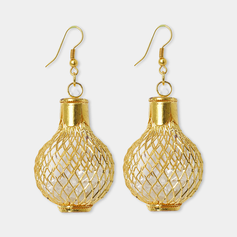 Metal Vase Decorative Earrings