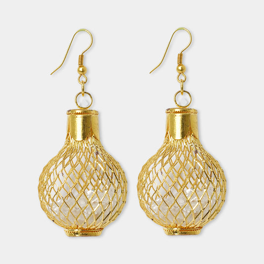 Metal Vase Decorative Earrings