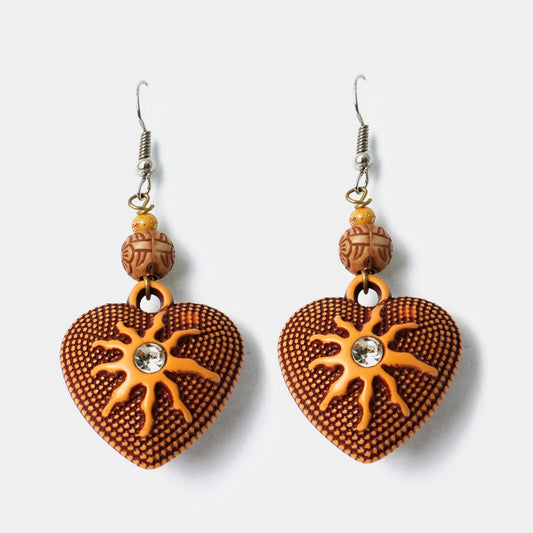 Ceramic Heart Earrings