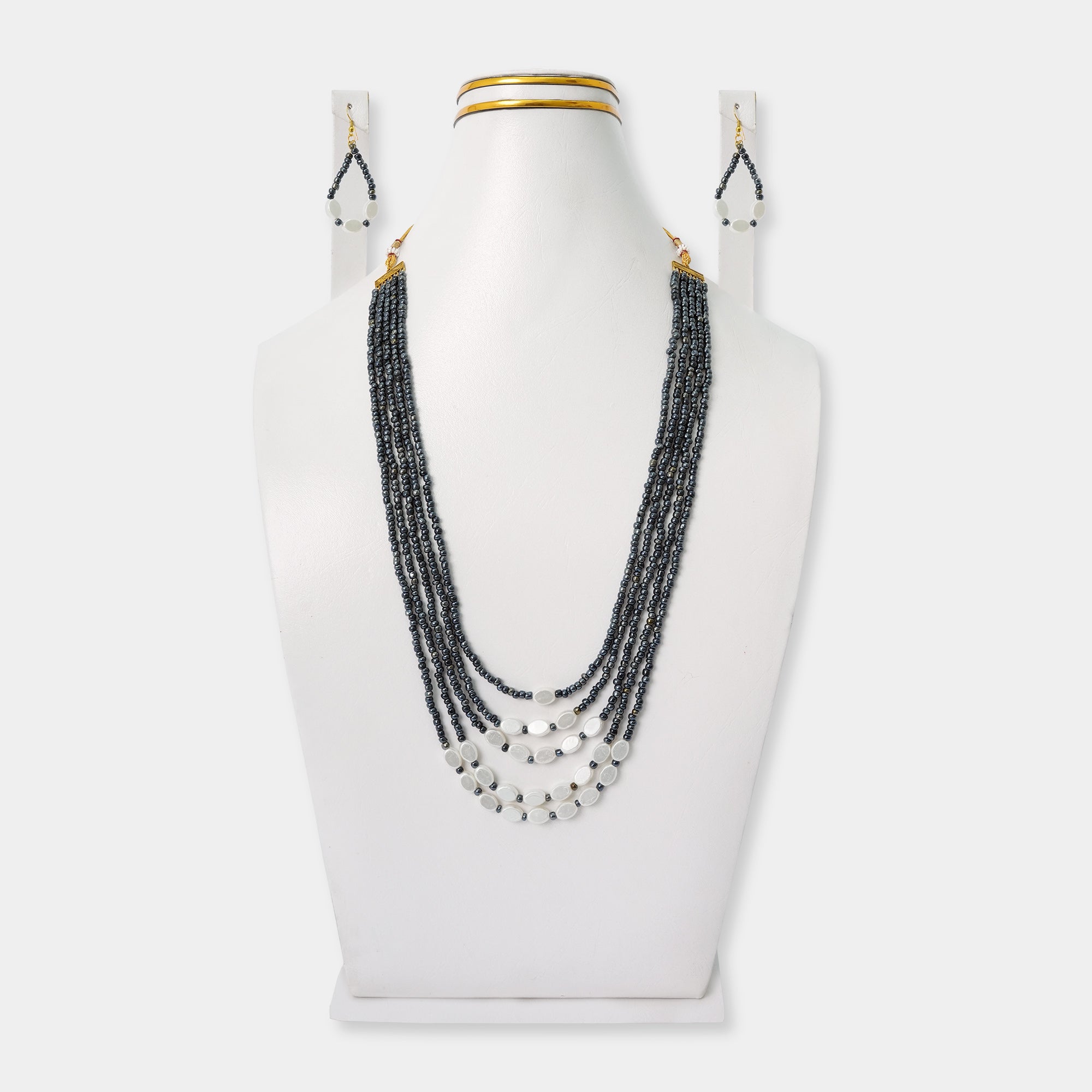 Ethnic Multistrand Pearl Mala