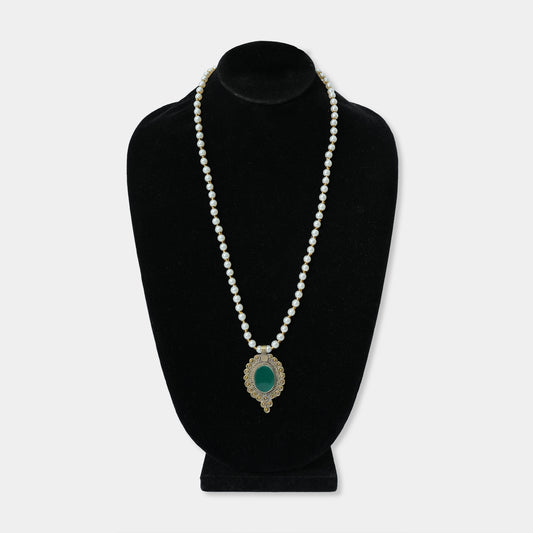 Premium Polki Drop Pearl Mala