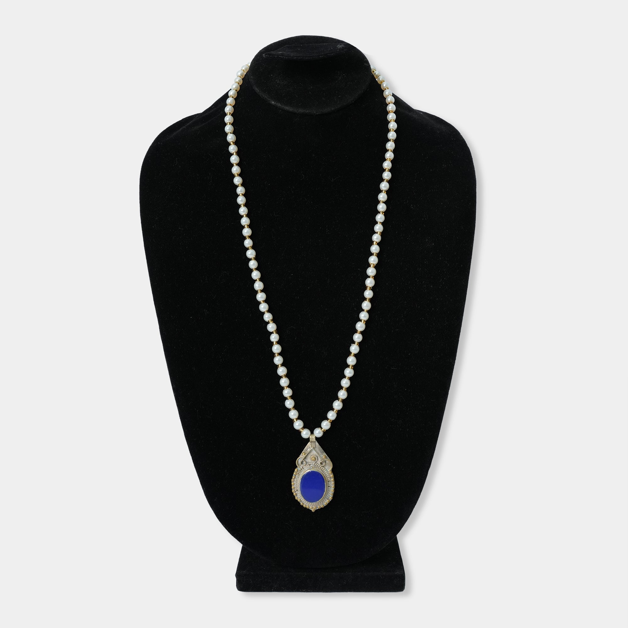 Premium Polki Drop Pearl Mala