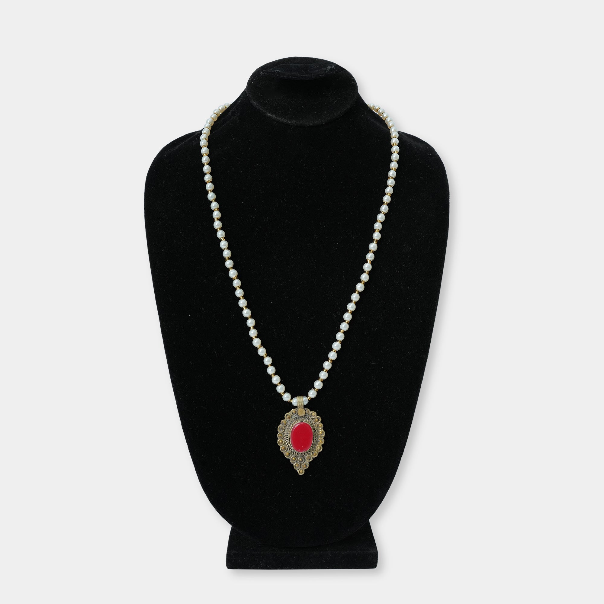 Premium Polki Drop Pearl Mala