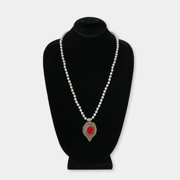 Premium Polki Drop Pearl Mala
