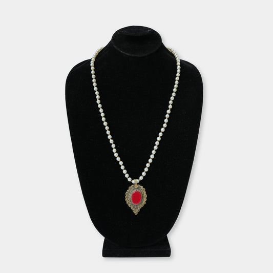 Premium Polki Drop Pearl Mala