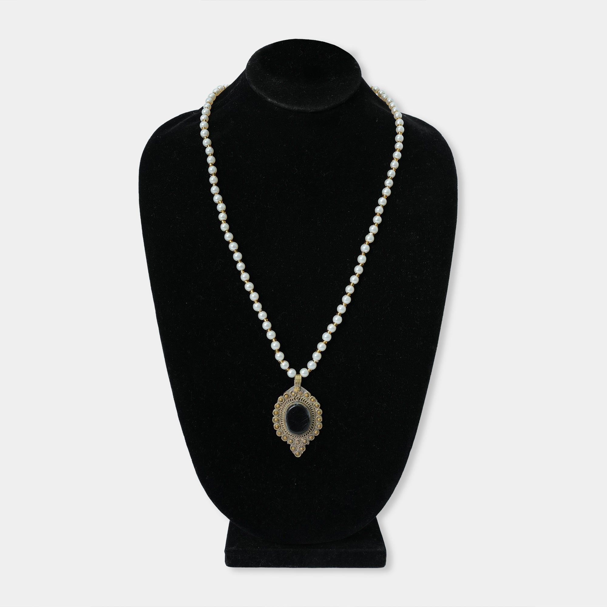Premium Polki Drop Pearl Mala