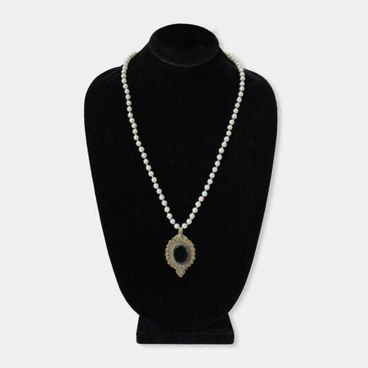 Premium Polki Drop Pearl Mala