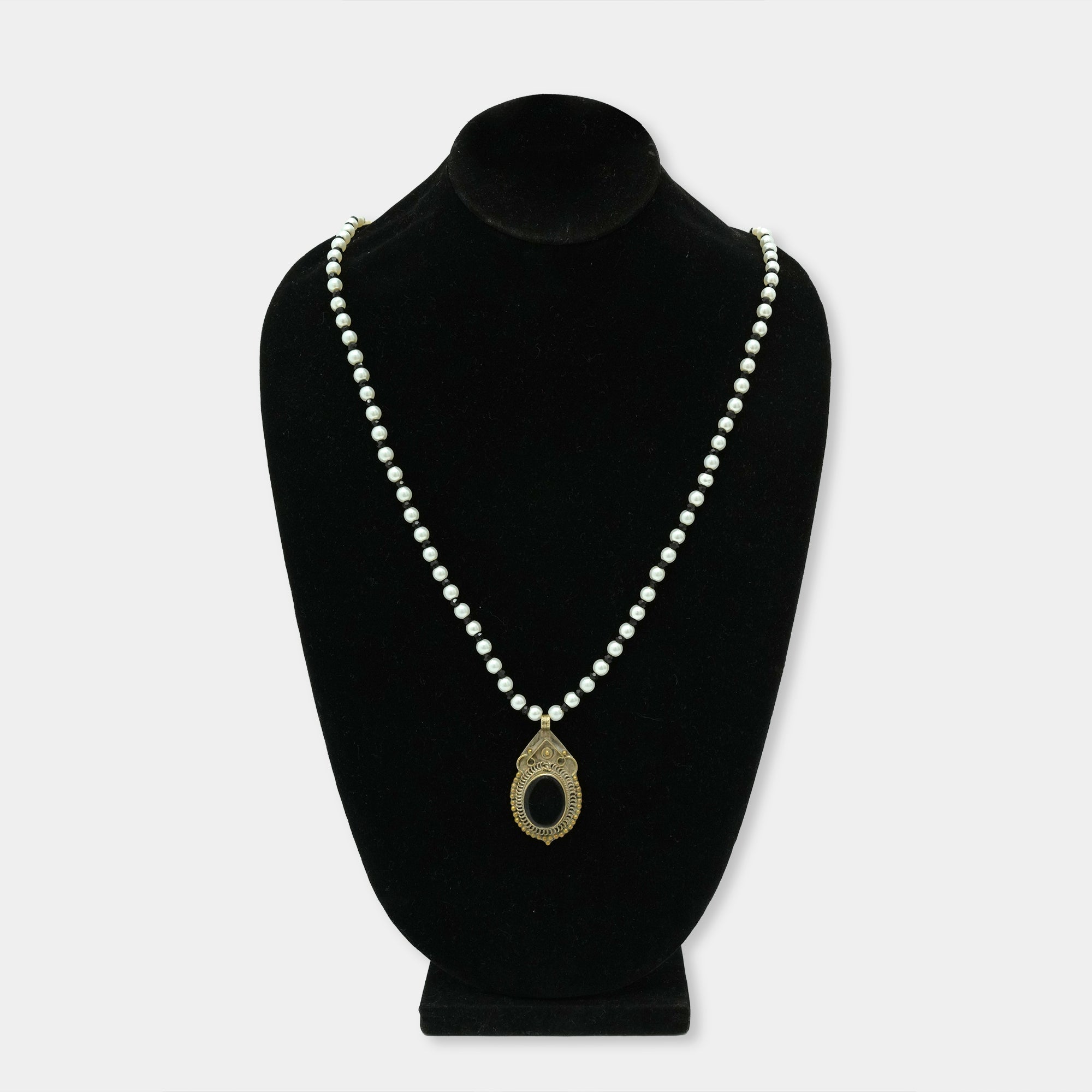 Premium Polki Drop Pearl Mala