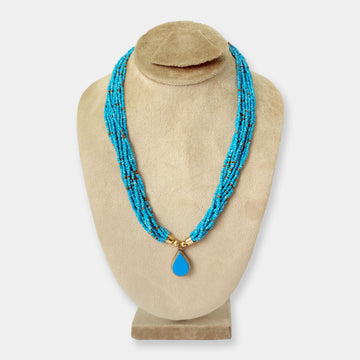 Traditional Blue Beaded Mala