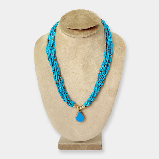 Traditional Blue Beaded Mala