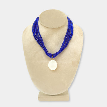 Antique & Blue Beaded Mala