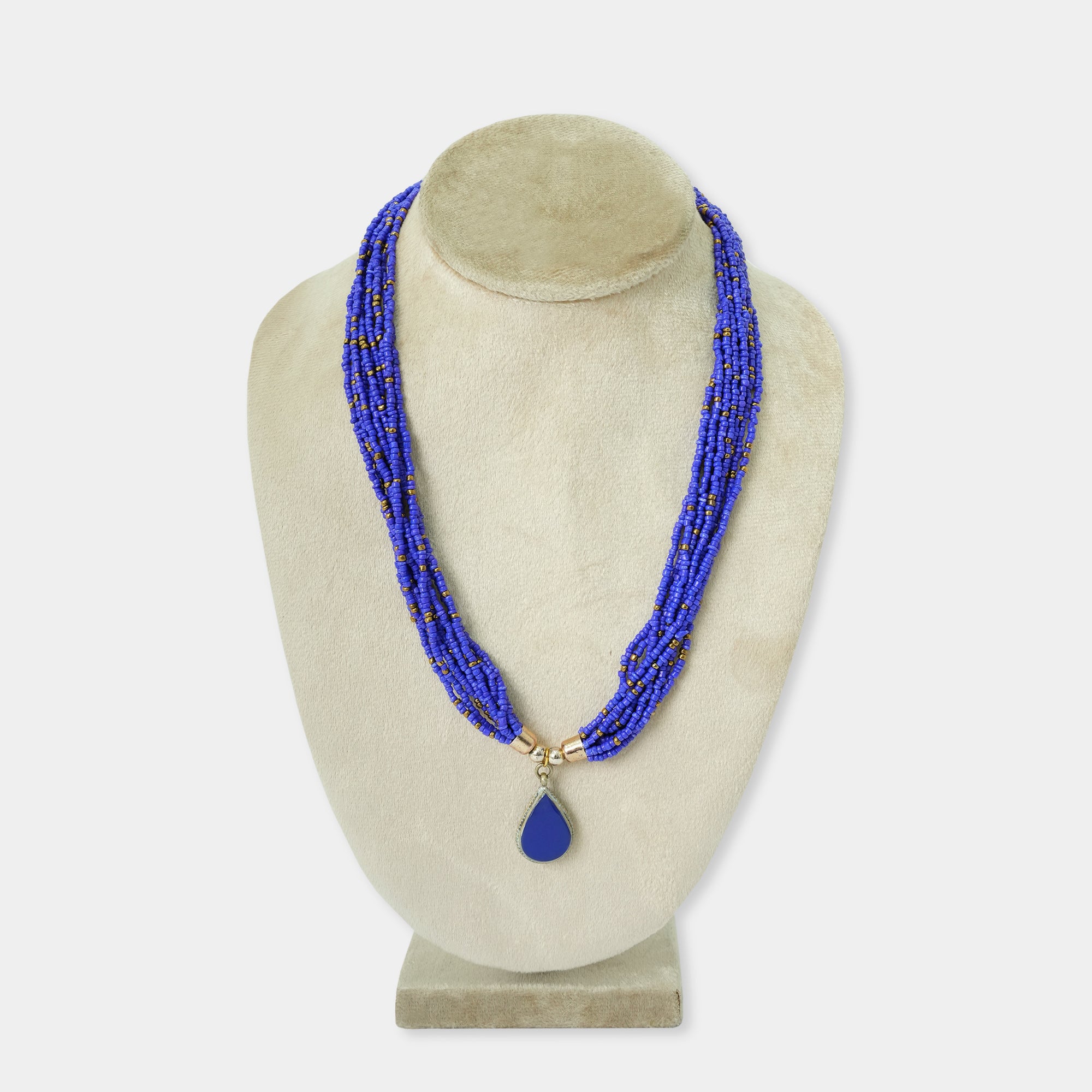 Royal Blue Beaded Mala