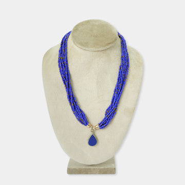 Royal Blue Beaded Mala