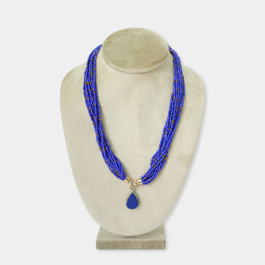 Royal Blue Beaded Mala