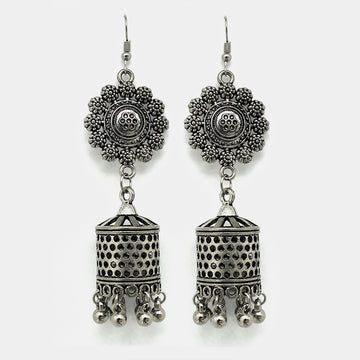 Indian Oxidized Jhumka Earrings