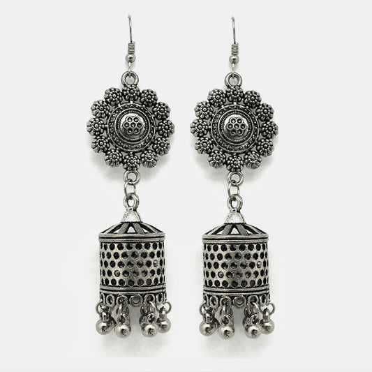 Indian Oxidized Jhumka Earrings