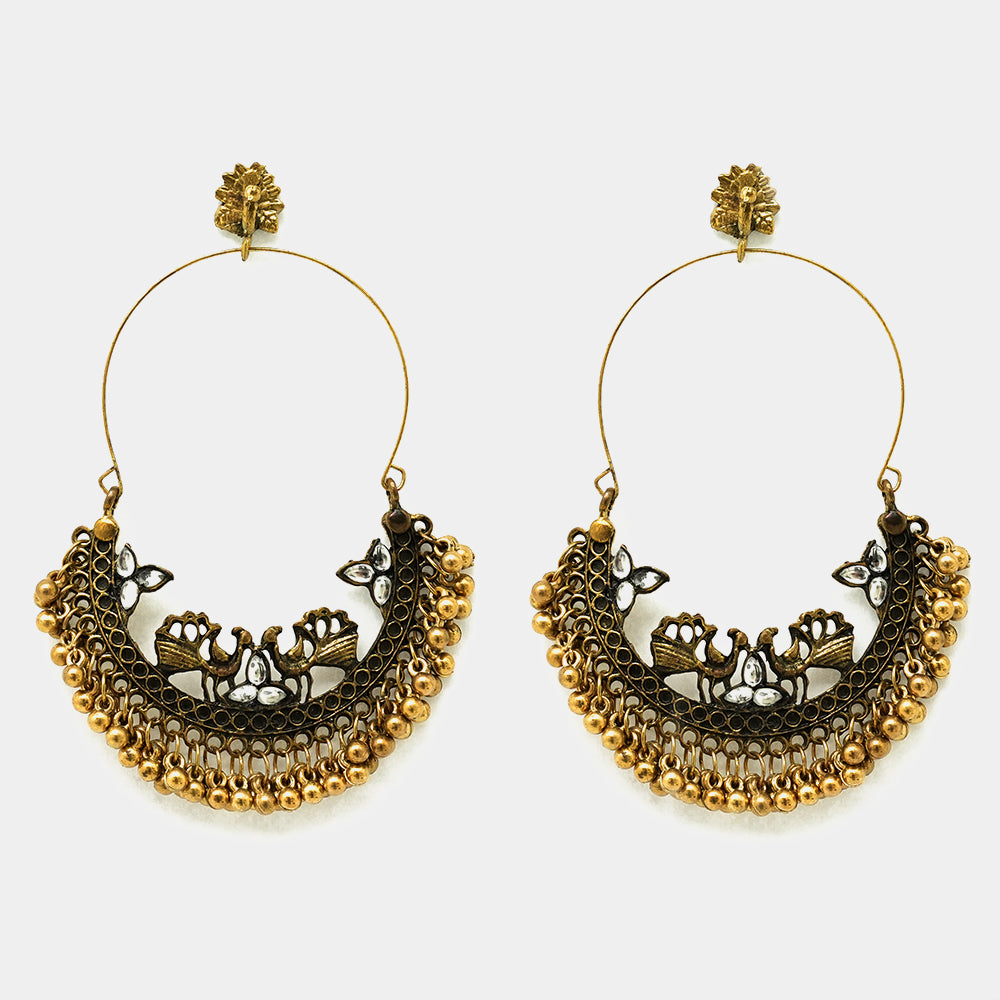 Vintage Drop Oxidized Earrings