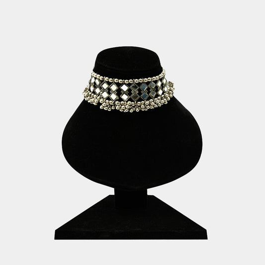 Antique Silver Afghani Choker Necklaces