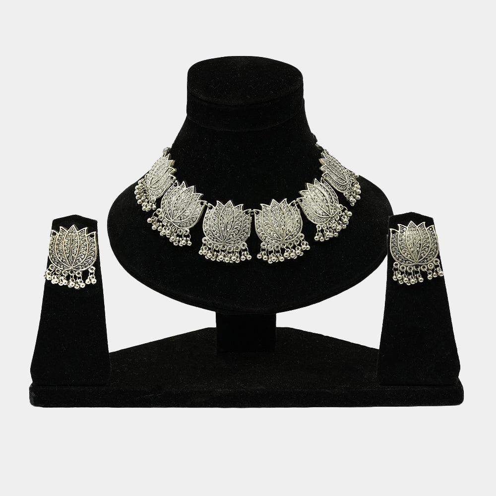 Antique Silver Afghani Choker Necklaces